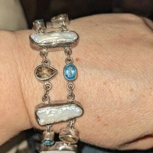 Semi precious‎ stones in sterling silver br…